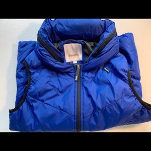 Bench Blue Puffer Vest with hood.